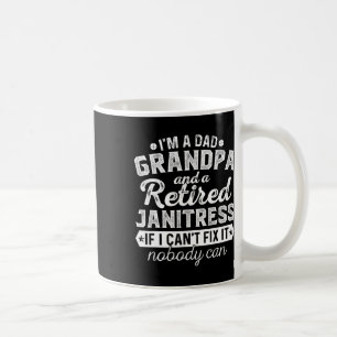 Mens Vater Großvater und ermüdete Janitress Christ Kaffeetasse