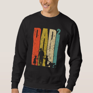 Mens Vater Hoch 2 Geburtstag Vater Geburt Doppelte Sweatshirt