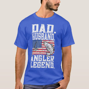 Mens Vater Husband Angler Legend Fischen Fischer T-Shirt