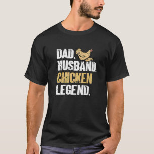 Mens Vater Husband Chicken Legend - Bauer Rooster  T-Shirt
