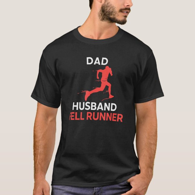 Mens Vater Husband Fell Runner T-Shirt (Vorderseite)