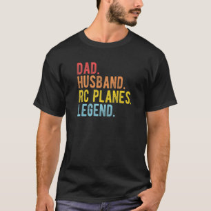 Mens Vater Husband RC Flugzeug Legend Radio Contro T-Shirt
