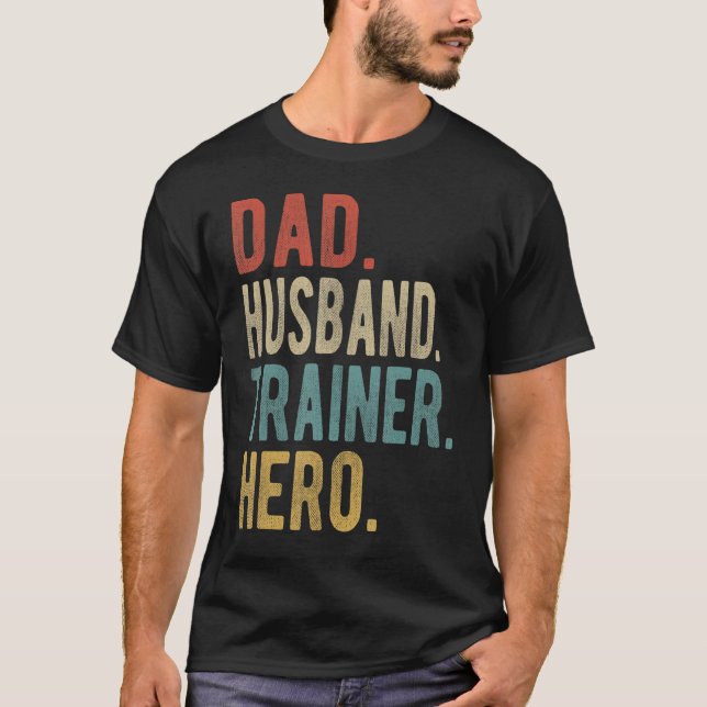 Mens Vater Husband Trainer Helden T-Shirt (Vorderseite)