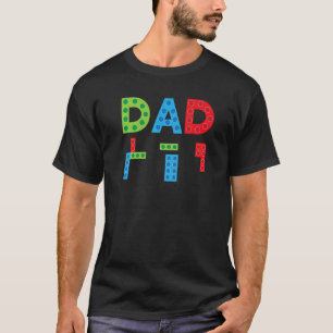 Mens Vater Master Builder Vater Gebäude Blocks Bri T-Shirt