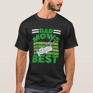 Mens Vater Mows Best Lawnmower Grass Gardens Fauna T-Shirt