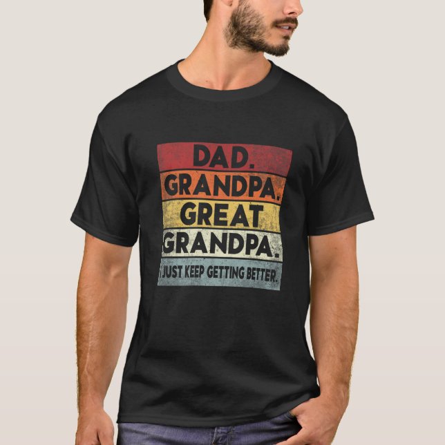 Mens Vater Opa Großartiges Opa Ich Behielt nur zu  T-Shirt (Vorderseite)