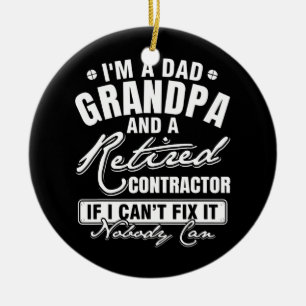 Mens Vater Opa und ein müder AN Funny Keramik Ornament