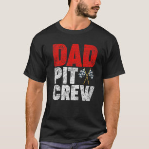 Mens Vater Pit Crew Funny Car Race Kart Racing Vat T-Shirt