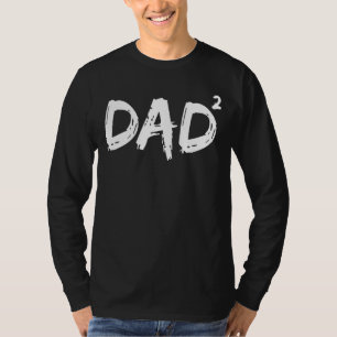 Mens Vater quared Vater von zwei Kindern Daddy wie T-Shirt