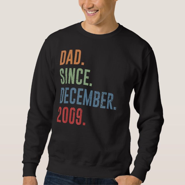 Mens Vater Seit Dezember 2009 Sweatshirt (Vorderseite)