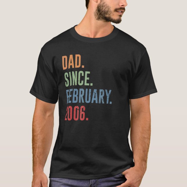 Mens Vater seit Februar 2006 T-Shirt (Vorderseite)