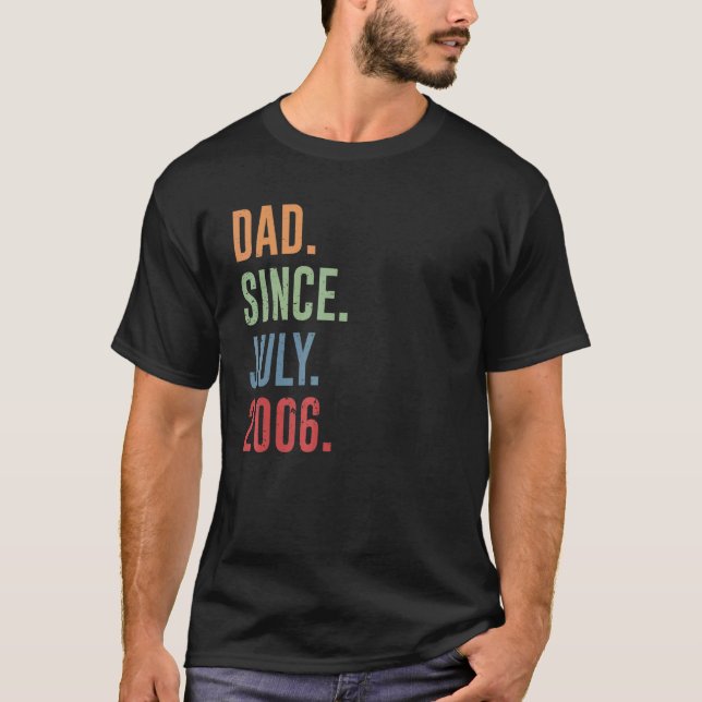 Mens Vater seit Juli 2006 T-Shirt (Vorderseite)
