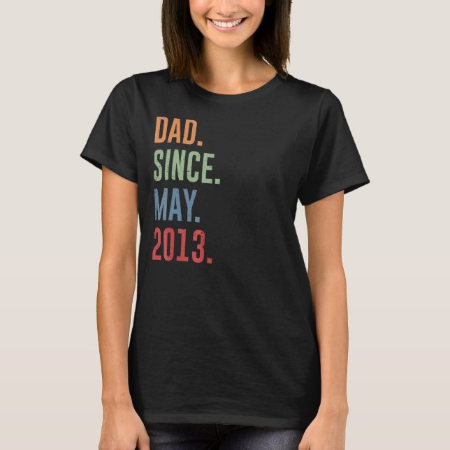 Mens-Vater seit Mai 2013 T-Shirt (Vorderseite)