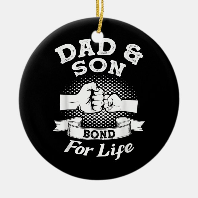 Mens Vater & son Bond für Leben Vater Keramik Ornament (Vorne)