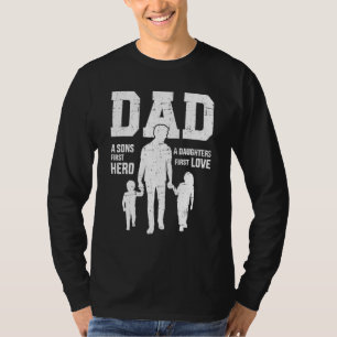 Mens Vater Sons Erste Heldentochter-Liebe für Vate T-Shirt
