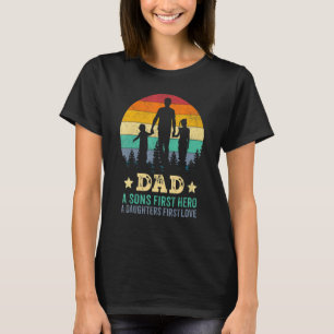 Mens Vater Sons Erste Heldentochter-Liebe für Vate T-Shirt