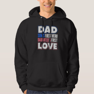 Mens Vater Sons Erste Heldentochter Liebe Vater's Hoodie