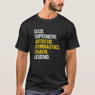 Mens Vater Superheran Kunstgymnastiktrainer Funny T-Shirt