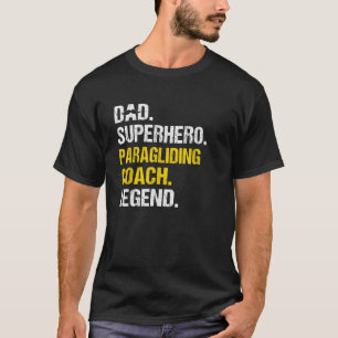 Mens Vater Superherd Paragliding Coach Funny Spaß T-Shirt