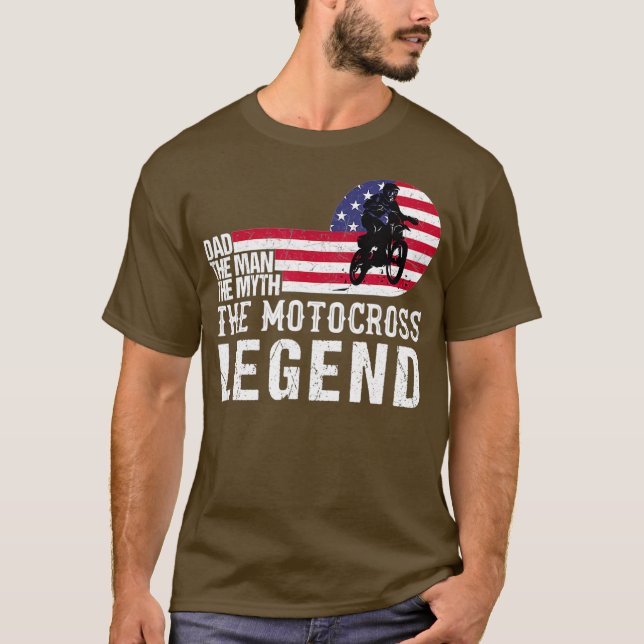 Mens Vater The Man The Myth Motocross Gift Liebhab T-Shirt (Vorderseite)
