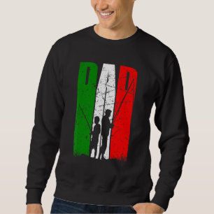 Mens Vater und Sohn Fangreise Angler Italienische Sweatshirt