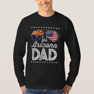 Mens Vater Vatertag Arizona 4. Juli Usa Fla T-Shirt