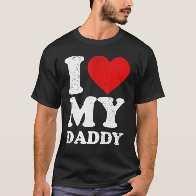 Mens Vater Vathers Day I Liebe Mein Papa T-Shirt (Vorderseite)
