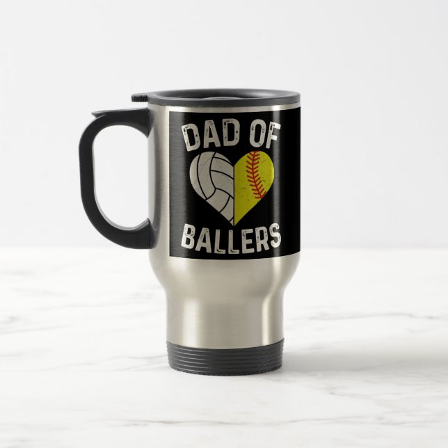 Mens Vater von Ballers Design für einen Vater von  Reisebecher (Links)