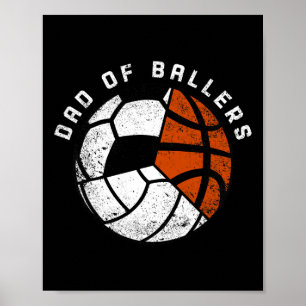 Mens Vater von Byllers Fun Volleybyll Fußball Bysk Poster