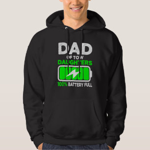 Mens Vater von zwei Töchterinnen Vatertag von tot Hoodie