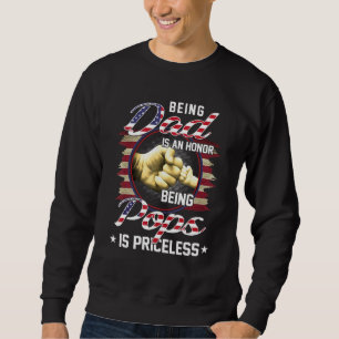 Mens Vater zu sein ist eine Ehre, Pop zu sein, ist Sweatshirt