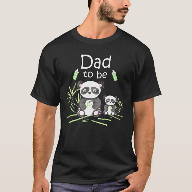 Mens Vater zu sein Panda Bear Niedlich Babydusche T-Shirt (Vorderseite)
