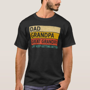 Mens Vaters Day vom Großkinder Vater Opa Große T-Shirt