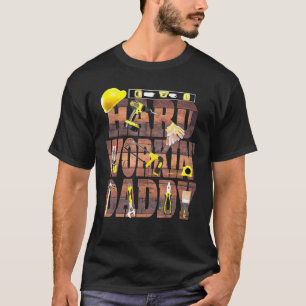 Mens Vaters Tag fleißig Vati Tools und Har T-Shirt
