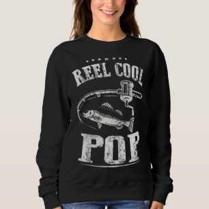 Mens Vatertag Angeln Cooler Pop Sweatshirt