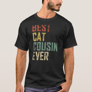 Mens Vatertag Beste Katze Cousin Vintag 1 T-Shirt