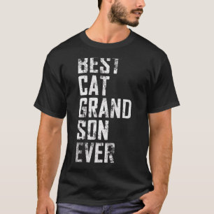 Mens Vatertag Beste Katze Grandson je Vintag T-Shirt