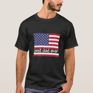 Mens Vatertag Bester Vater je US-amerikanische Fla T-Shirt
