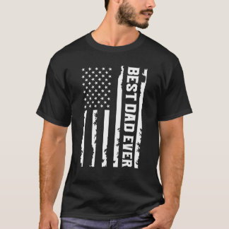Mens Vatertag Bester Vater je US-amerikanische Fla T-Shirt