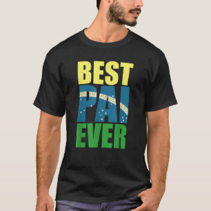 Mens Vatertag Brasilianischer Bester Pai Brasilien T-Shirt