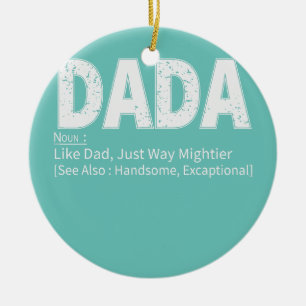 Mens Vatertag Dada Definition stolz Familie Keramik Ornament