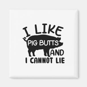 Mens Vatertag Grillen I like Pig Hinterns Grill Magnet