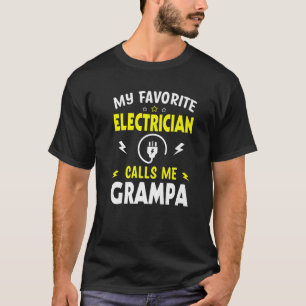 Mens Vatertag Mein Lieblingselektrischer ruft mich T-Shirt