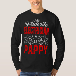 Mens Vatertag Mein Lieblingselektrischer ruft mich T-Shirt