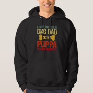 Mens Vatertag Retro Ich habe zwei Titel Hund Vater Hoodie