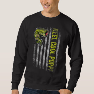 Mens Vatertag Rollen Cool Poppa Fisch American F Sweatshirt