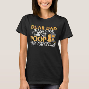 Mens Vatertag Sehr geehrte Vater Hundewelpen Welpe T-Shirt