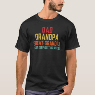 Mens Vatertag von Großkindern Vater Opa Große T-Shirt