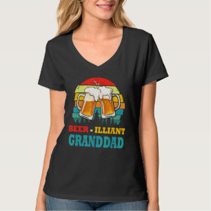 Mens Vathers Day Beer Illiant Granddad Drink T-Shirt