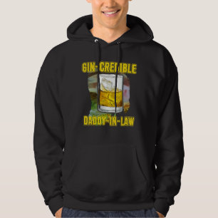 Mens Vathers Day Gin Credibile Daddy in Law Drin Hoodie